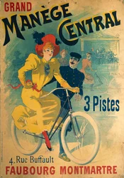 Grand Manege Central, cartaz publicitário para ciclovia retratando a mulher na bicicleta