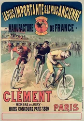 Cartaz publicitário dos ciclos Clement, 1891