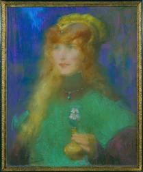 Princesa com orquídeas