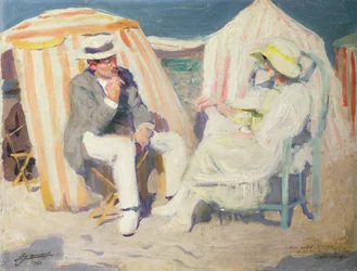 Conversa na Praia (óleo sobre tela)