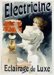 Cartaz publicitário de «Electricine: iluminação de luxo»