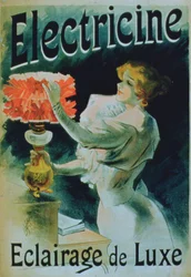 Cartaz publicitário da iluminação de luxo «Electricine»