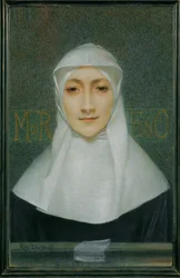 A atriz Marguerite Moreno na peça "O Véu" de Georges Rodenbach