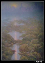 A minha mãe, Noite com vista para Ys (pastel sobre papel)