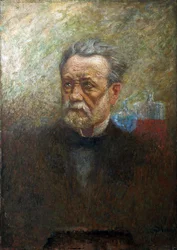 Retrato de Louis Pasteur (1822-1895) (óleo sobre tela)