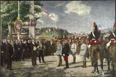 Receção na Porte Maillot dos marechais Foch e Joffre, 14 de julho