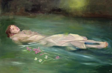 Rapariga à deriva, 2004 (óleo sobre cartão)