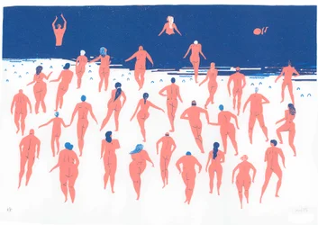 Nude Beach Run, 2016 (serigrafia)