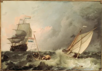 Navios à vela em movimento do mar