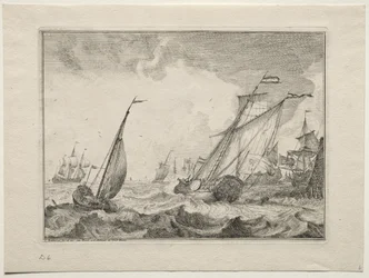 Navios em um vendaval