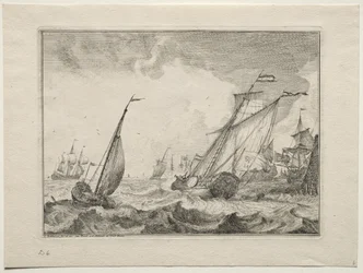 Navios em um vendaval, 1701.