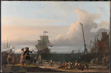 Navios Holandeses nas Estradas de Texel; no meio o 
