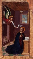 Mistérios do Rosário: a Anunciação (Pintura em madeira