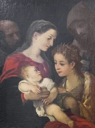 A Sagrada Família com os Santos Francisco e Catarina de Alexandria, c.1589-92 (óleo sobre tela)