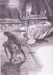 Justo Juliet que os withangels permanecem, ilustração de Romeu e Julieta,