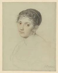 Cabeça feminina, retrato de busto