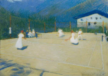 Quadra de ténis em Gossensass