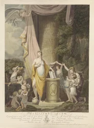 Alegoria do século XVIII passado Século XVIII (título no objeto)