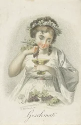 Gosto Geschmack (título no objeto) Cinco sentidos representados por figuras femininas (título da série) Die Funf Sinne (título da série)