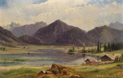 O Plansee no Tirol, de acordo com o rótulo no verso