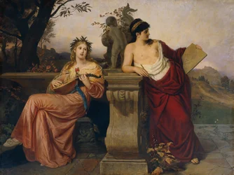 Alegoria sobre música e pintura