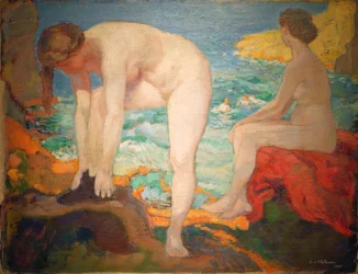 L. v. Hofmann, banhista no mar.