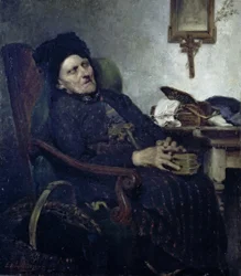 Mulher idosa no interior