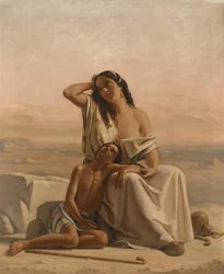 Hagar e Ismael no deserto