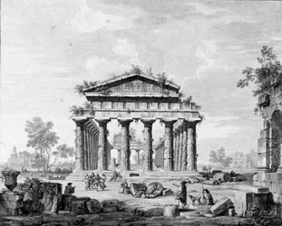 O templo de Juno em Paestum