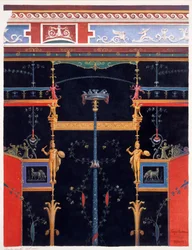 Decorações de parede da Casa de Aulus Vettius, Pompeia, c.36-39 dC