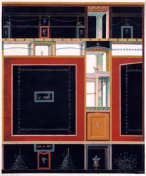 Decorações de parede da Casa de Aulus Vettius, Pompeia, c.36-39 dC, 1897