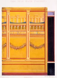 Decorações de parede da Casa do Casamento de Prata, Pompeia, 1897