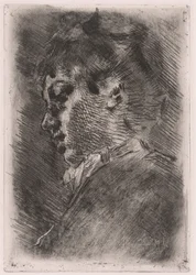 Retrato de uma jovem de perfil