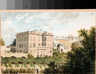 Vista da villa Cambasio, Génova (Aguarela, ca 1820)