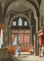 Interior de um harém no Cairo