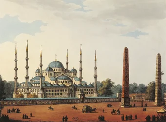 Turquia, Istambul, Mesquita Azul de Istambul ou Sultanahmet Camii (Mesquita do Sultão Ahmet) de Luigi Mayer