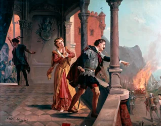 Ilustração para Manrico aria, Di quella pirata Act III, em Il trovatore, ópera de Giuseppe Verdi