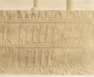 Procissão na fachada da grande escadaria, 1858.