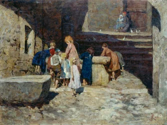 Crianças na fonte