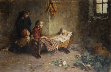 O bebê recém-nascido,