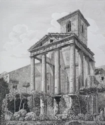 Templo de Hércules em Cora, de "As antiguidades dos contornos de Roma", publicado em 1824-26 (ver também 205039)