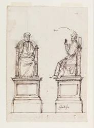 Projeto de um trono de mármore para a estátua de São Pedro, São Pedro, Roma