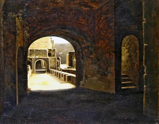 Através do arco (óleo sobre papel)