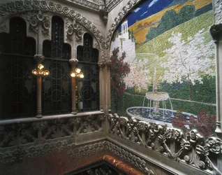 Mosaiques, Casa Nava (1901-1907), a Reus - DOMENECH I MONTANER, Lluis (1850-1923). Casa Navas. 1901-1907. ESPANHA. Reus. Casa Navas. Decoração interior em mosaico. Modernismo. Arquitetura.
