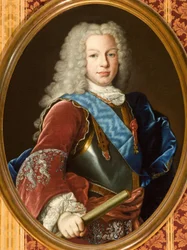 Rococo : Retrato de Fernando VI de Espanha (Ferdinand VI, dit le Sage) (1713-1759) par Melendez, Luis Egidio (1716-1780), ca 1729-1735. Óleo sobre tela, 83x65. Ayuntamiento de Sevilla
