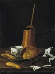 Natureza morta com chocolate e doces, 1770