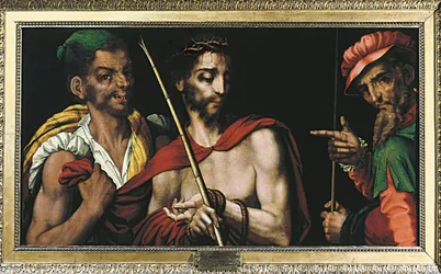 "Cristo diante de Pôncio Pilatos (Pôncio Pilatos)" Pintura de Luis de Morales (1515-1586) Século XVI