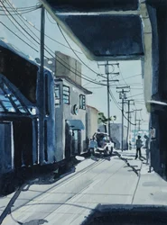 Sombras de rua urbana