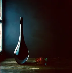 Vaso Elegante com Rosa Vermelha