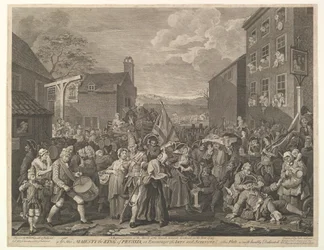 A Marcha para Finchley-A Representação da Marcha dos Guardas para Scotla ..., 12 de junho de 1761.